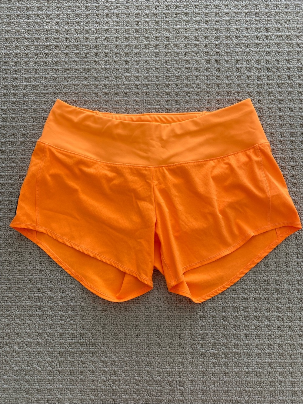 Oiselle Roga Shorts Running Orange Tangerine Workout 4 in Sz 4 Small